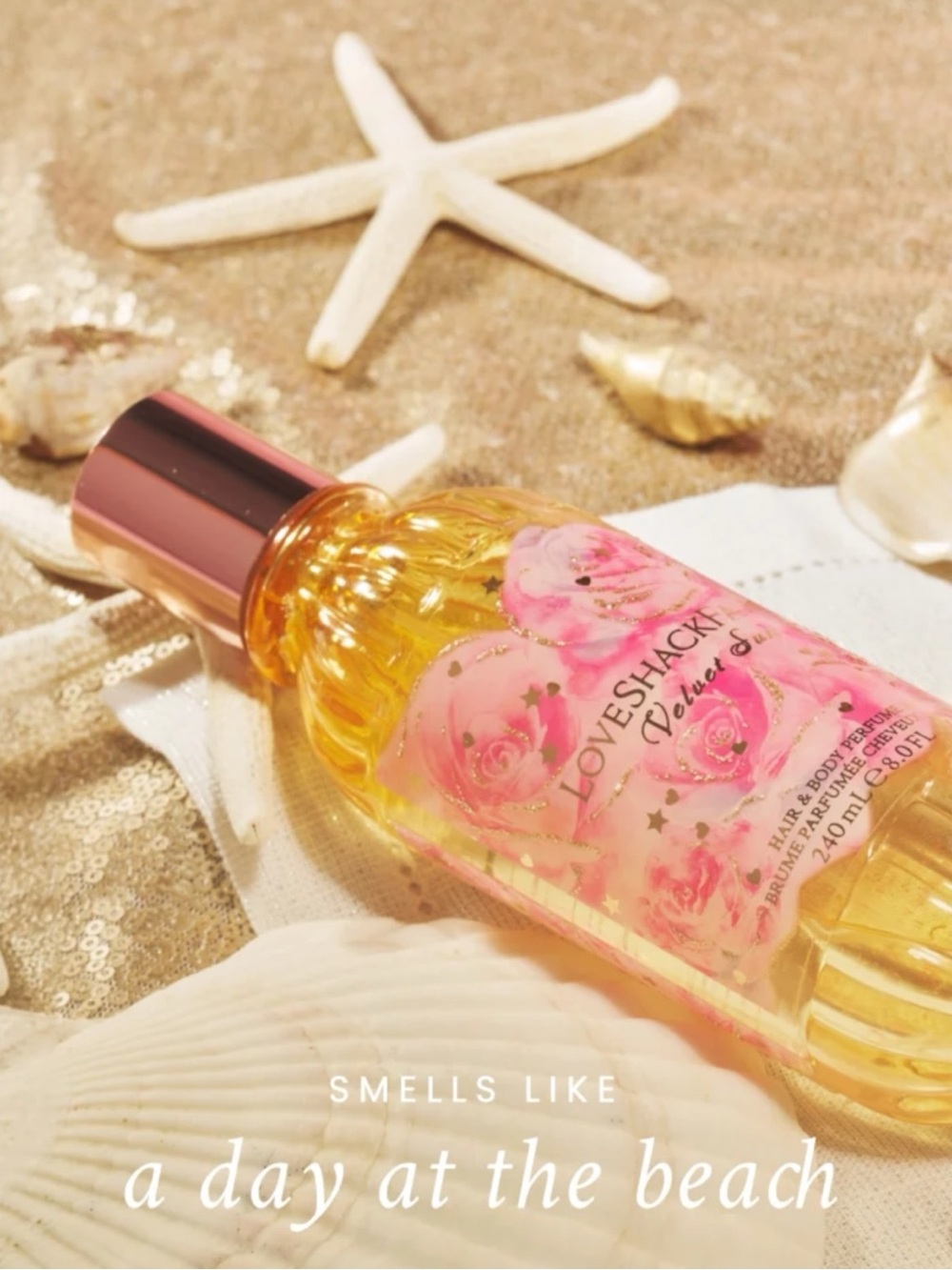 LoveShackFancy Velvet Sun Hair & Body Perfume Mist with Coconut Water Full Size